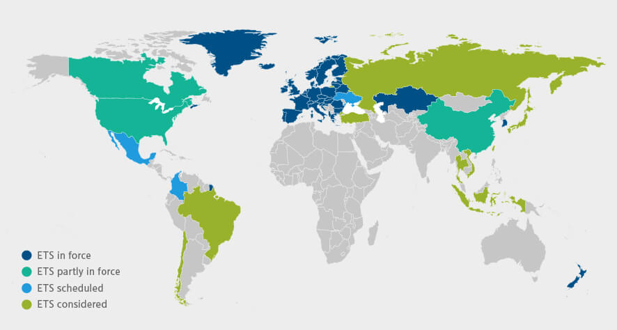 Increasing amount of countries opting emission limits via trading | en ...